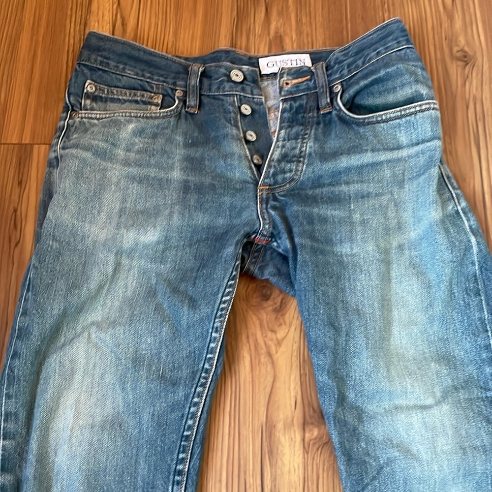 Gustin Italian selvedge denim made in USA. 30 slim fits like 29.